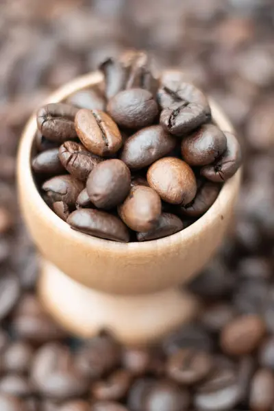 Primer Plano Granos Café Aromáticos Arabica — Foto de Stock