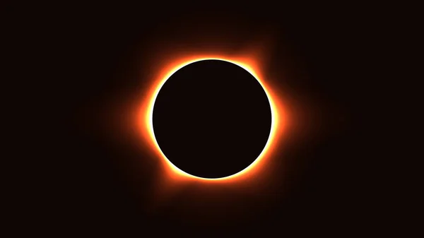 Ilustración Vectorial Luna Bloqueando Sol Creando Eclipse Solar — Archivo Imágenes Vectoriales