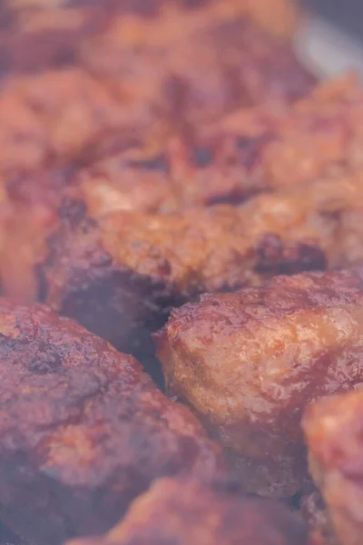 Comida Tradicional Rumana Llamada Mici Que Consiste Rollos Carne Cerdo —  Fotos de Stock