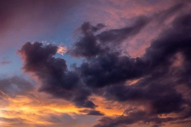 Expressive dramatic cloudscape with vibrant colors