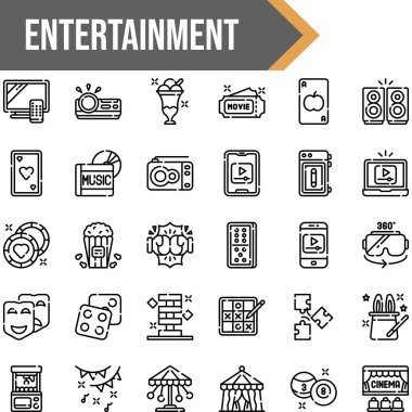 Bu bir vektör simgesi.download içerir: Eps Dosyası, Jpg Dosya Boyutu: 512 x 512 px adı Entertainment