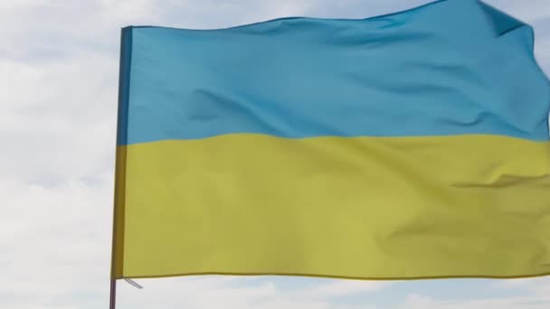 우크라이나어 플래그는 바람에 — 비디오