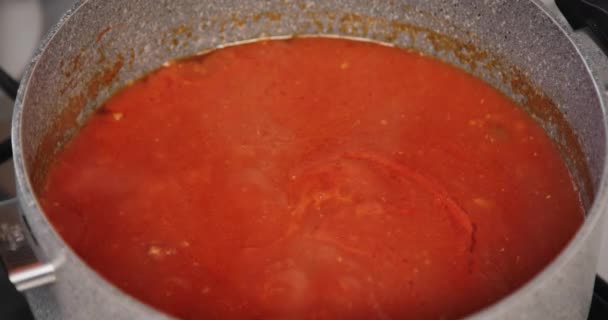 Bolonez sosu hazırlama işini kapat. — Stok video