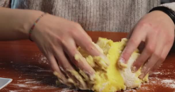 Σπιτική προετοιμασία των τροφίμων gnocchi πατάτας — Αρχείο Βίντεο