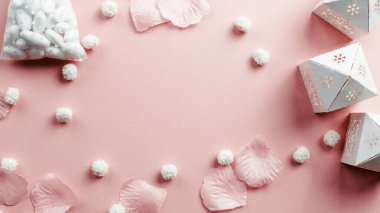kopyalama alanı olan pembe düğün arkaplanı