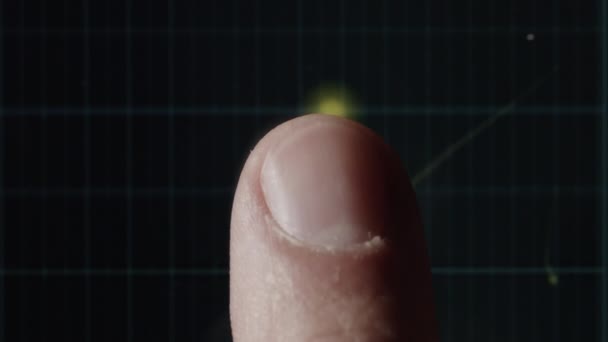 Biometric fingerprint scanner in action — Stock Video