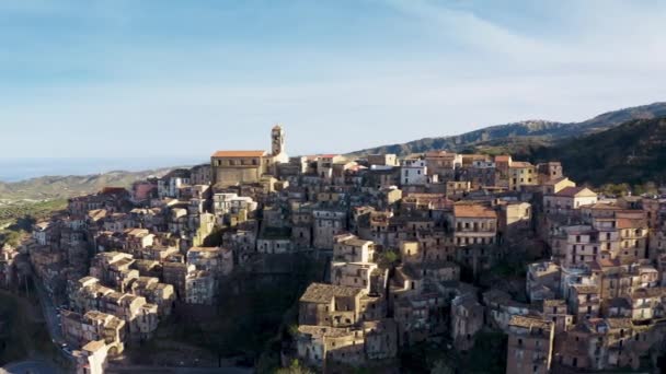 Ancien village de montagne de Badolato. Calabre Italie — Video