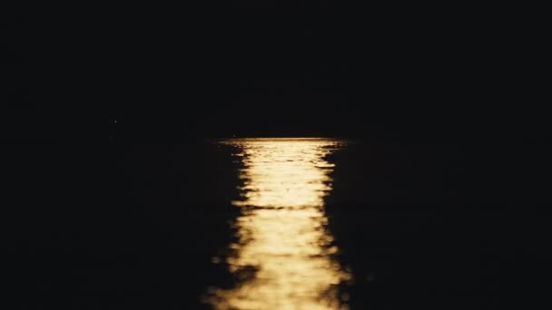 Moon Light Reflection On The Ocean Wave — Wideo stockowe