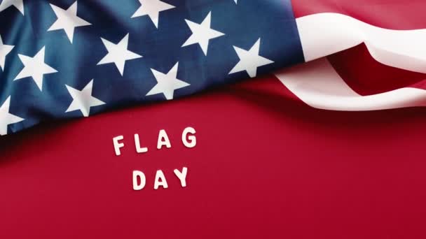 Bandera americana para 4 de julio — Vídeos de Stock