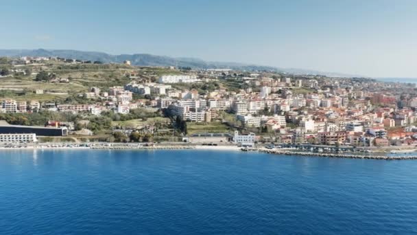 Aerial View Villa San Giovanni Calabria Italy — Stock Video