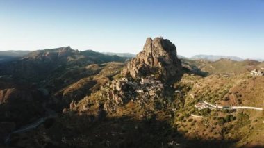 Aerial view of village of Pentidattilo. Calabria Italy 