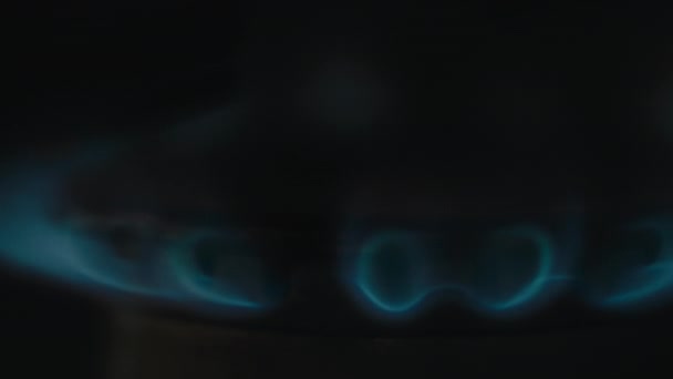 Закрытие Зажигания Газовой Плиты — стоковое видео