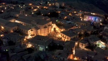 Aerial view of Gerace, medieval village in Calabria Italy 