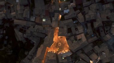 Aerial view of Gerace, medieval village in Calabria Italy 