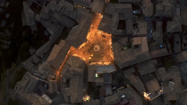 Aerial View Gerace Medieval Village Calabria Italy — 图库视频影像
