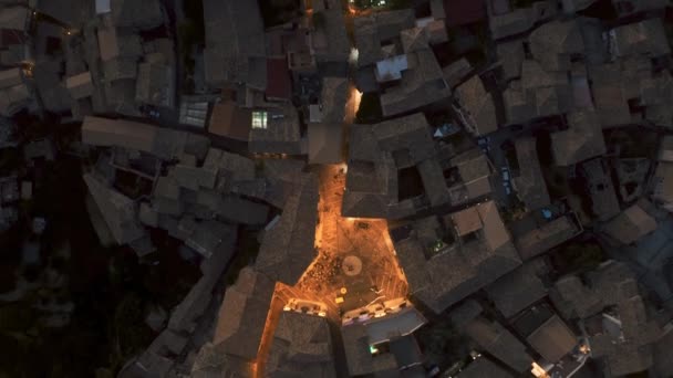 Aerial View Gerace Medieval Village Calabria Italy — Stock video