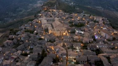 Aerial view of Gerace, medieval village in Calabria Italy 