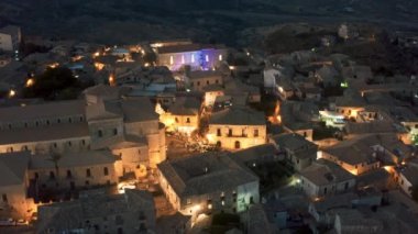 Aerial view of Gerace, medieval village in Calabria Italy 