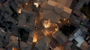 Aerial view of Gerace, medieval village in Calabria Italy 
