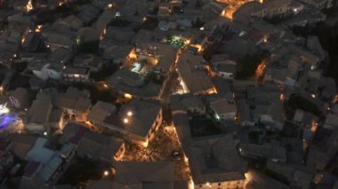 Aerial view of Gerace, medieval village in Calabria Italy 