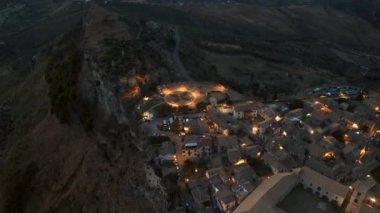 Aerial view of Gerace, medieval village in Calabria Italy 