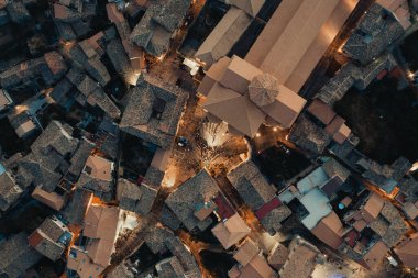 Aerial view of Gerace, medieval village in Calabria Italy