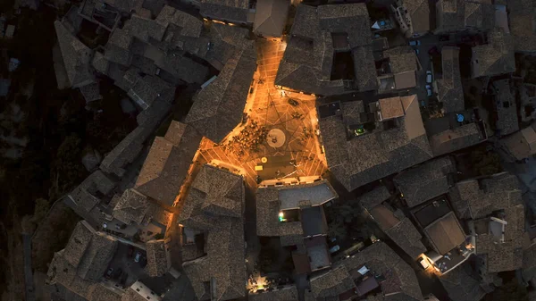 Aerial view of Gerace, medieval village in Calabria Italy
