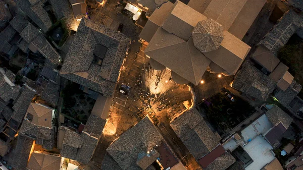 Aerial view of Gerace, medieval village in Calabria Italy