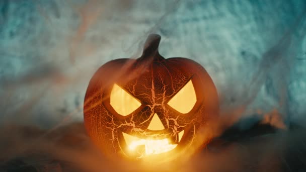 Närbild Halloween Pumpa — Stockvideo