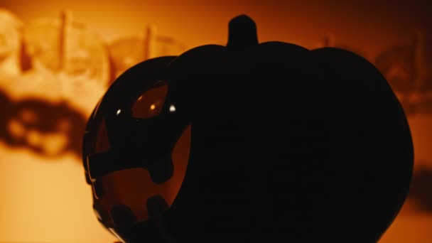 Närbild Halloween Pumpa — Stockvideo