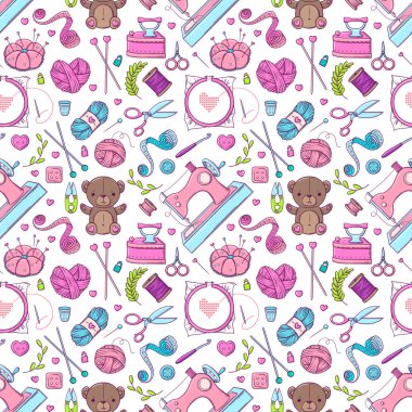 Dikiş dikmek, örgü örmek ve el işi yapmak için nesnelerin kusursuz deseni