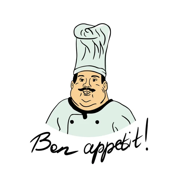 Ilustração Vetorial Logotipo Chef Cor Conceito Ilustração Negócio Restaurante Ilustração — Vetor de Stock