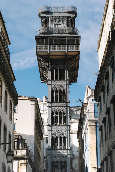 Ascensor Santa Justa Situado Centro Lisboa — Foto de Stock