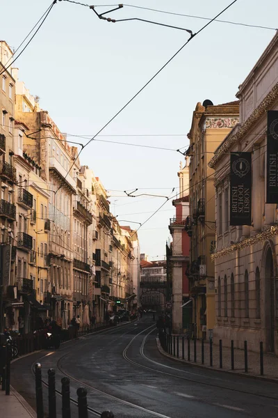 Lisboa Portugal 2021 Calle Atardecer — Foto de Stock