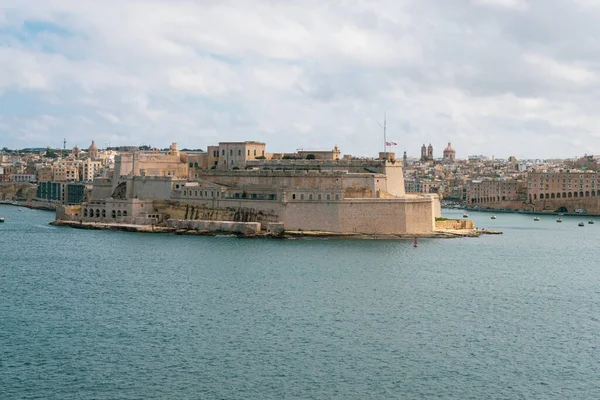 Views Landscape Valleta Cloudy Day — стоковое фото