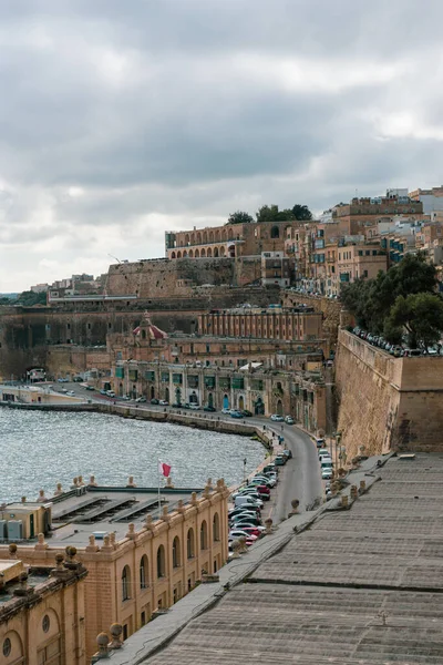 Views Landscape Valleta Cloudy Day — 스톡 사진