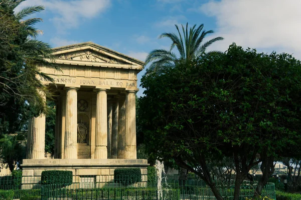 Monument in a park in La Valletta, Malta
