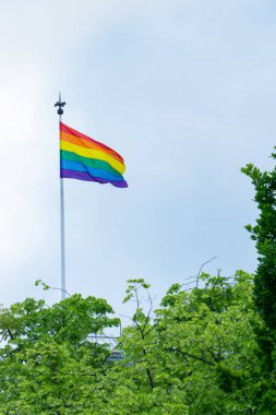 LGTB bayrağı rüzgarda dalgalanıyor