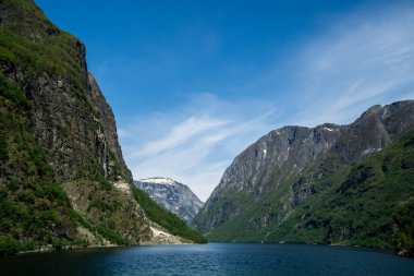 The breathtaking scenery of the Naerofjord in Gudvagen, Norway