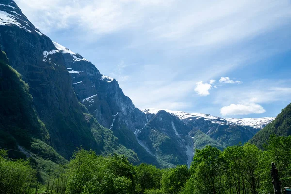 Green Nature High Mountains Norway — Fotografia de Stock