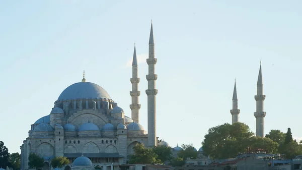Stanbul Türkiye Gün Batımında Süleyman Camii — Stok fotoğraf