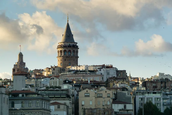 Paesaggio Della Torre Galata Tramonto Istanbul Turchia Foto Stock