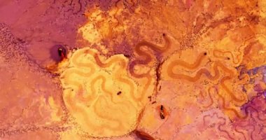 Renkli Soyut Modern Sanat Hareketi Arkaplan 4K 