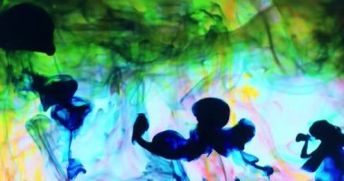 Renkli Soyut Modern Sanat Hareketi Arkaplan 4K 