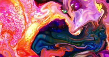 Renkli Soyut Modern Sanat Hareketi Arkaplan 4K 
