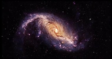 Yıldızlı Uzay Galaksisi Hareketi Arkaplan 4K