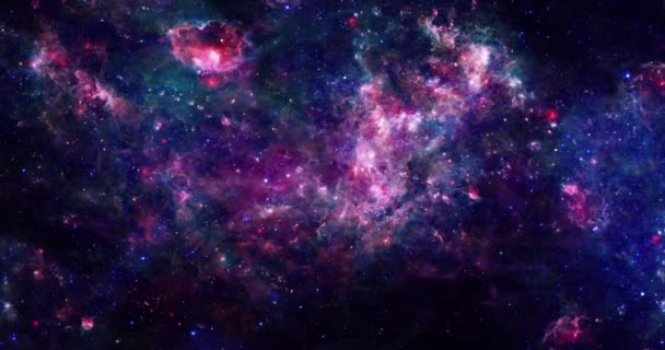 Sfondo Galassia Spaziale Stellato — Video Stock