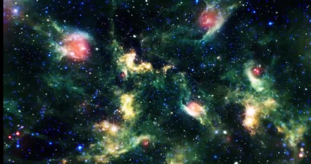 Sterren Ruimte Galaxy Beweging Achtergrond — Stockvideo