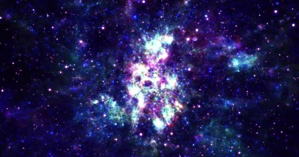 Espacio Estrellado Galaxy Movimiento Fondo — Vídeo de stock