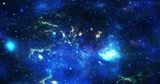 Espacio Estrellado Galaxy Movimiento Fondo — Vídeo de stock